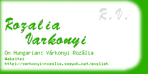rozalia varkonyi business card