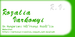 rozalia varkonyi business card